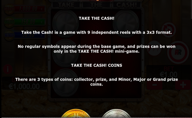 take the cash paytable 1