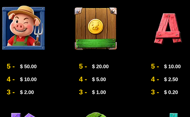 tales of the piggies paytable 2