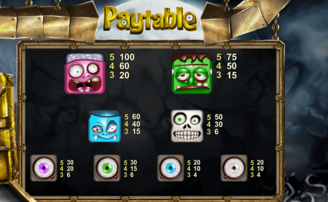the creeps paytable
