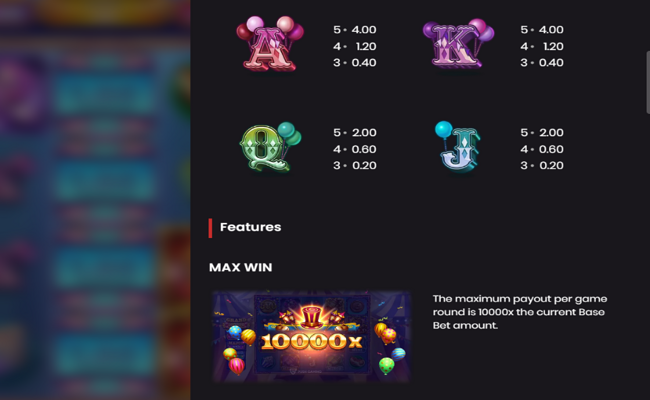 the grand show paytable 2