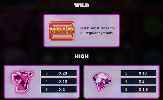 the hot offer paytable 1