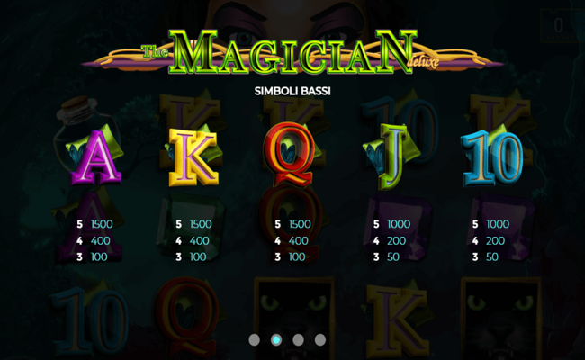 the magician deluxe paytable2