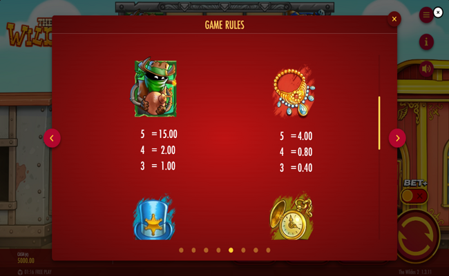 the wildos 2 paytable 2