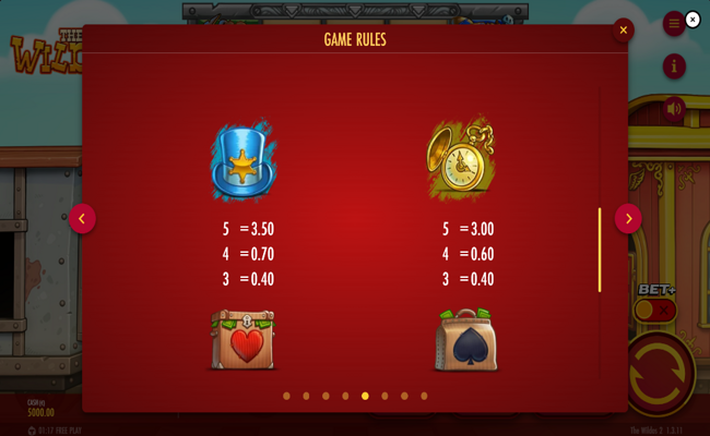 the wildos 2 paytable 3