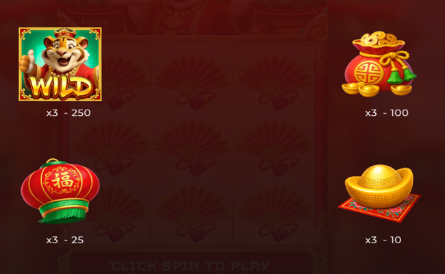 tiger king fortune paytable 1