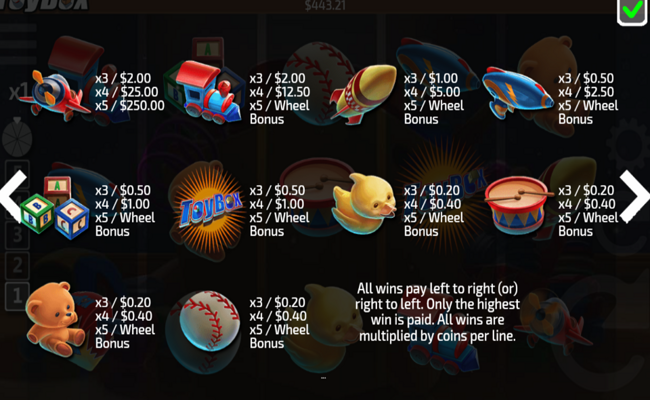 toy box paytable