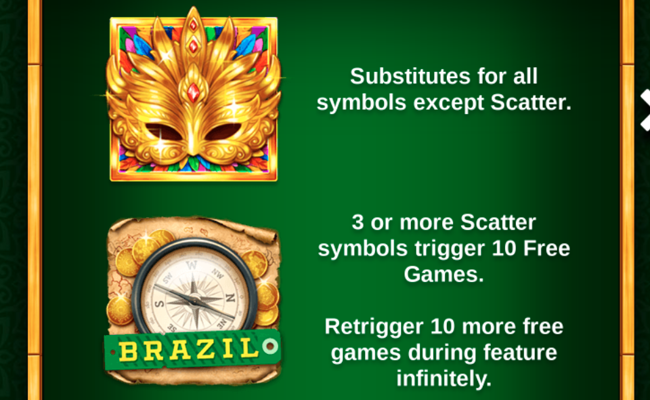 traveling treasures brazil paytable 1