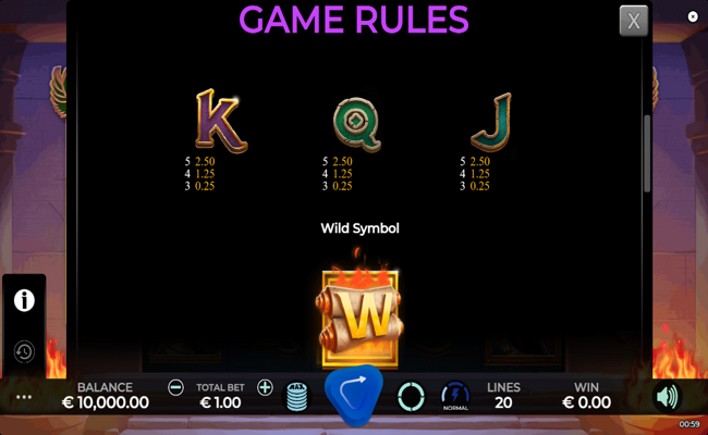 trial of the gods paytable 2