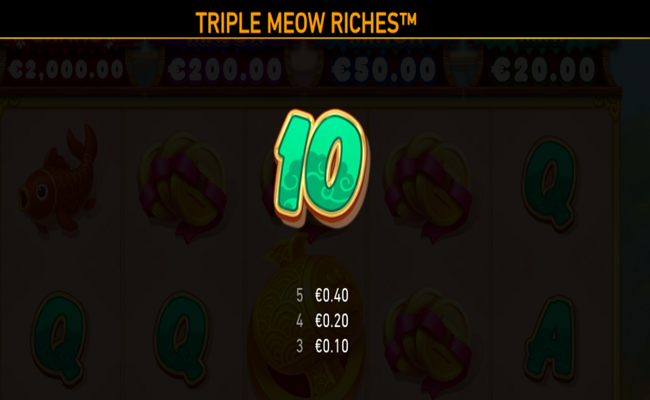 triple meow riches paytable 4