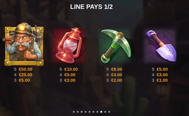 triple nugget trail hold and win paytable 1