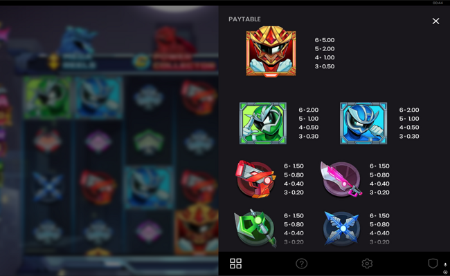 triple rampage paytable 1