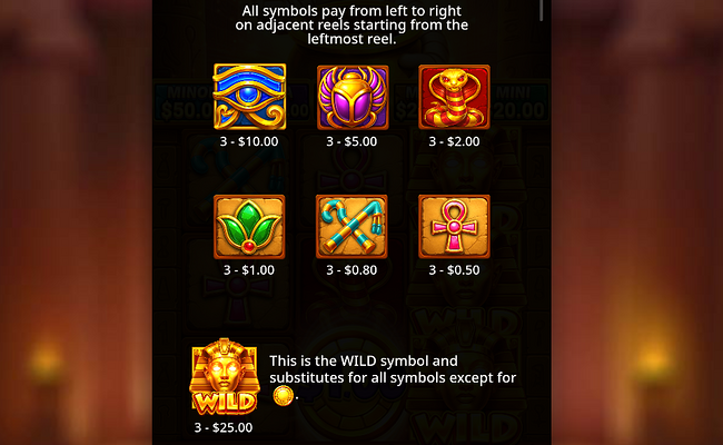 tuts treasure tower paytable 1