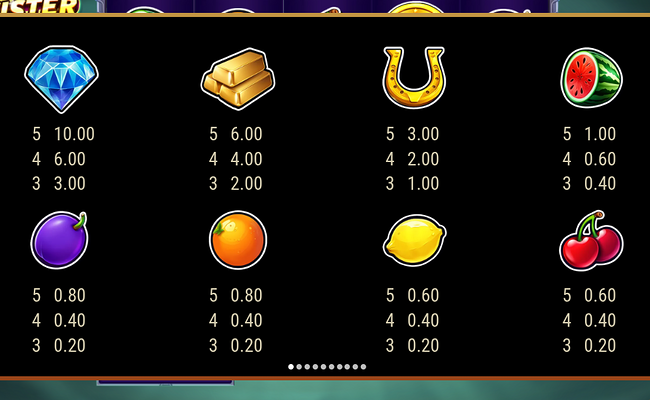 twister fortunes hold and win paytable