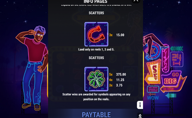 vegas kingmaker 5 paytable 1