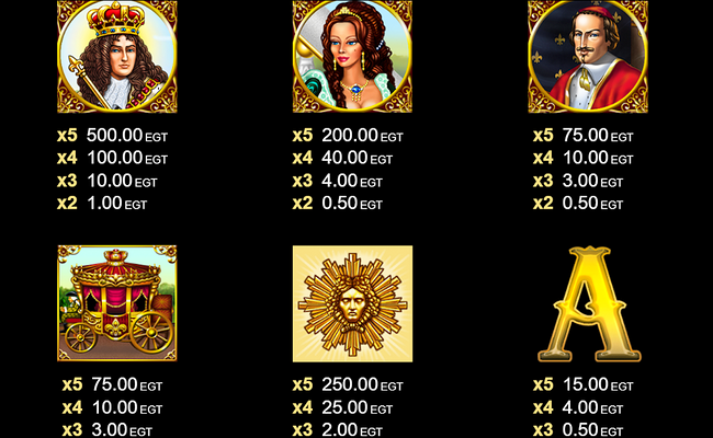 versailles gold jackpot paytable 1
