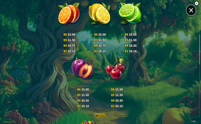 very fruitful paytable 2