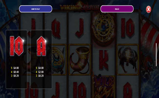 viking reign paytable3