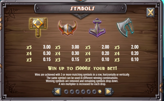 viking runecraft 100 paytable 2