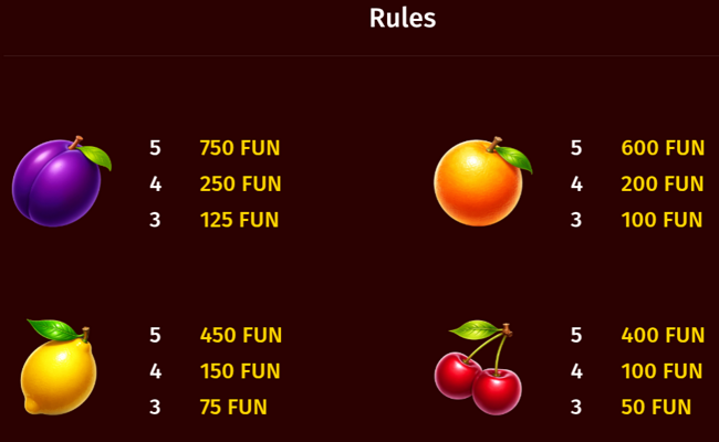 vip crown paytable 2