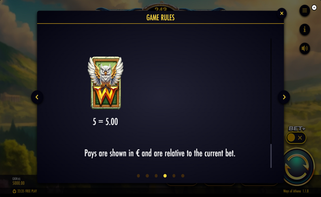 ways of athena paytable 6