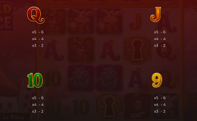 wild alice paytable 3