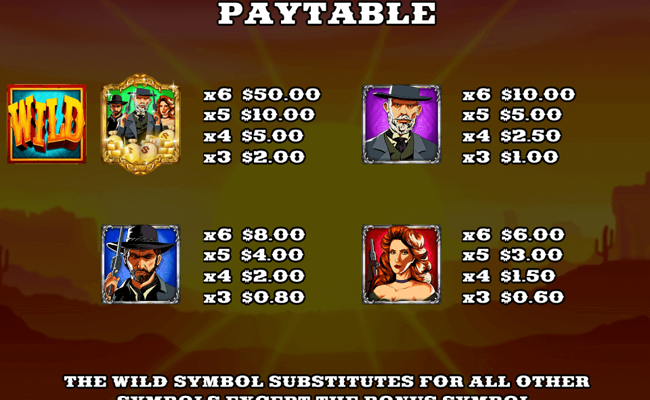 wild corral paytable 1