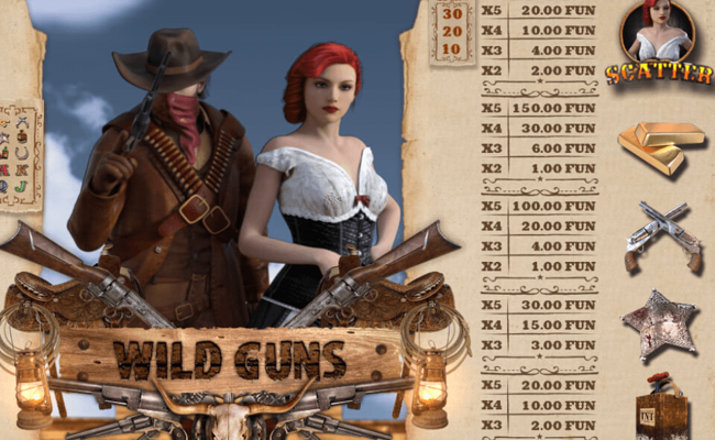 wild guns paytable 2