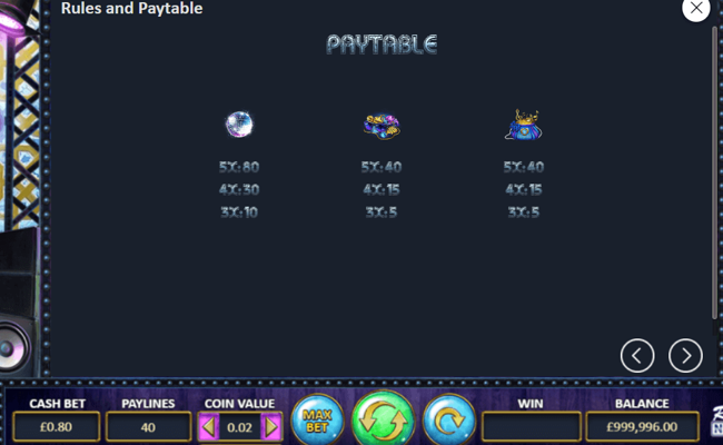wild karaoke paytable 3