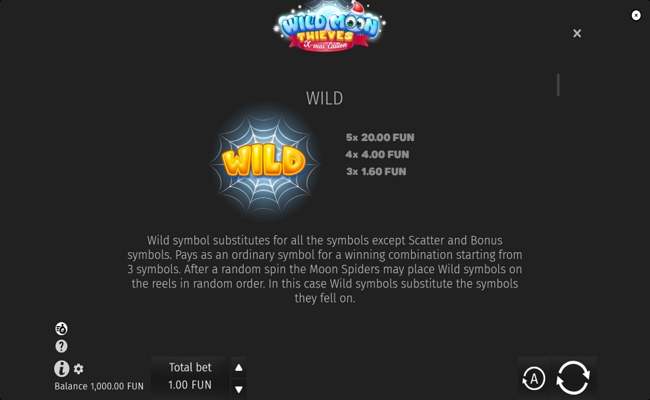wild moon thieves paytable 1