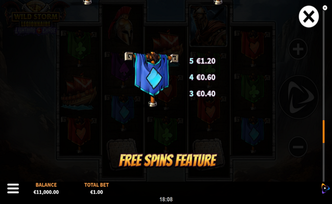 wild storm legionnaire lightning chase paytable 4