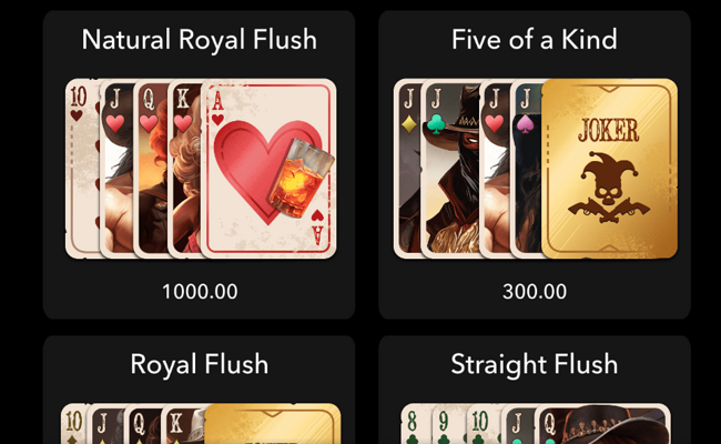 wild wild bet paytable 1