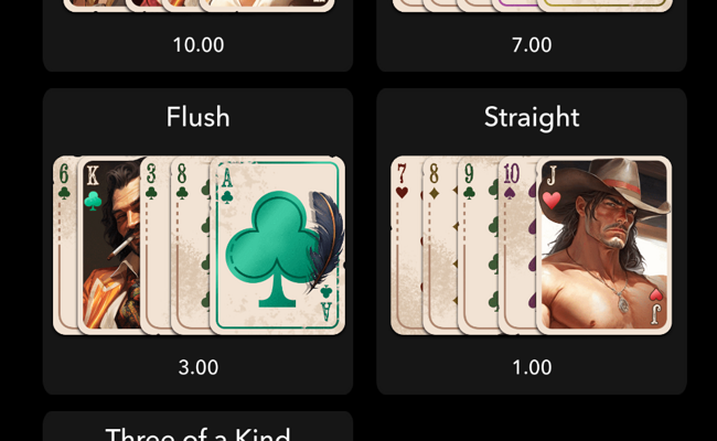 wild wild bet paytable 4