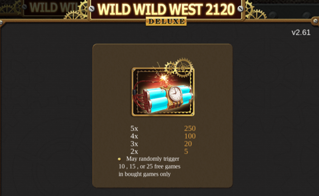 wild wild west deluxe 2120 paytable 3