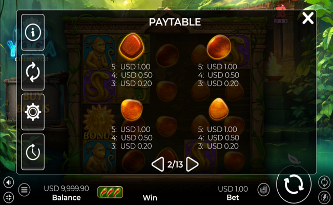 wild yoga collector paytable 2