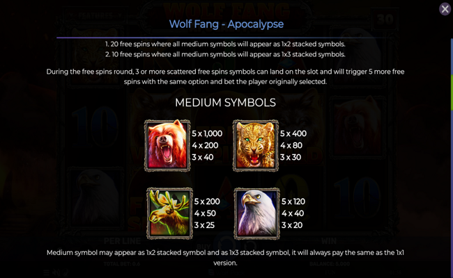 wolf fang apocalypse paytable 1