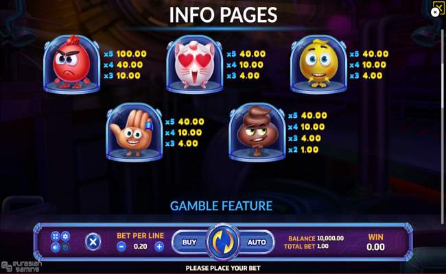 world of emoji paytable 2