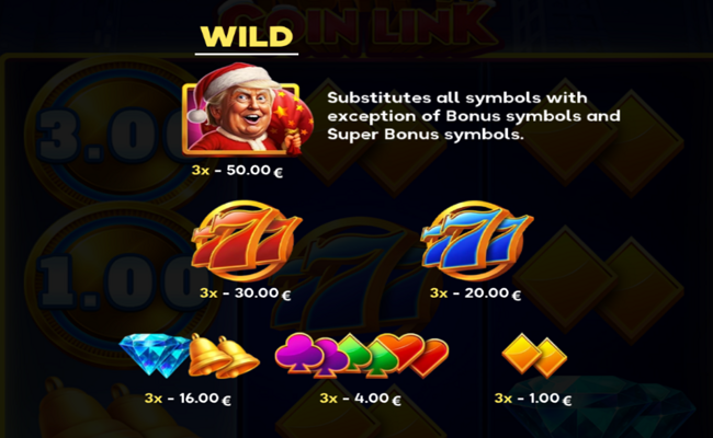 xmas trump it coin link 3x3 running wins paytable 1