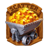 3 carts of gold hold and win symbol scatter