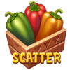 flaming peppers hold and spin scatter symbol