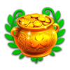 green and gold top multiplier scatter symbol