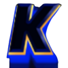 10000 x gold 2 letter k symbol
