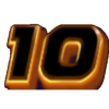 10000 x gold 2 number 10 symbol
