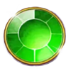 100 burning brilliants green symbol