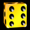 100 spinning dice 6 symbol