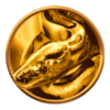 20 armadillos gold snake symbol