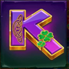 24k gold shamrock on k symbol