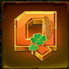 24k gold shamrock on q symbol