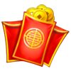 3 fortune pandas red envelopes symbol