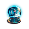 3 gifts of xmas bonus pot snow globe symbol