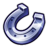 3 golden cherries horseshoe symbol